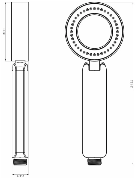 Лейка душевая Lemark, 2-функциональная (LM8115C)